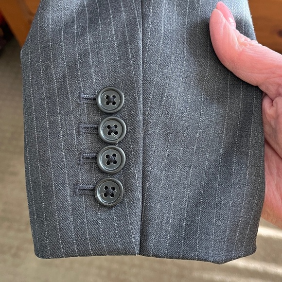 J. Crew Classic Blazer in Gray Striped NWOT Size 12 - Picture 4 of 10